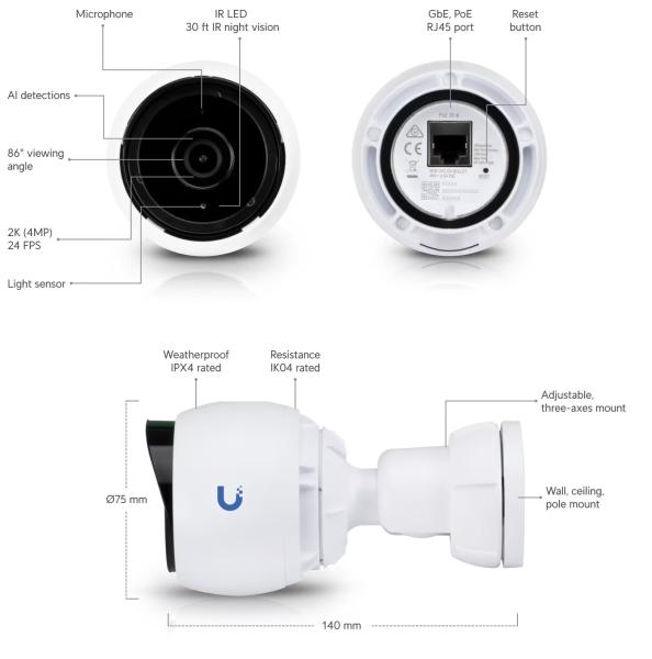 Ubiquiti UniFi Protect G4 Bullet Camera - Afbeelding 4